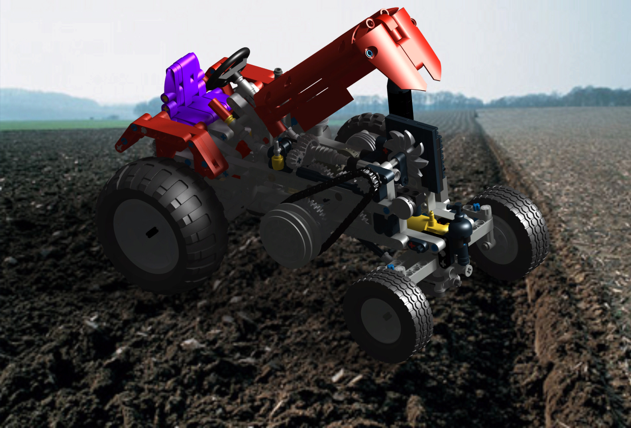 lego-old-tractor拖拉机拼装玩具模型3D图纸 STP格式(1)